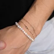 Distanziatore quadrato 6x3 mm in ossido di zirconio - Acciaio inossidabile 304 Dorato - Cristallo x1