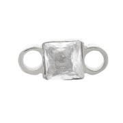 Distanziatore quadrato 6x3 mm in ossido di zirconio - acciaio inox 316L - cristallo x1|raw }}