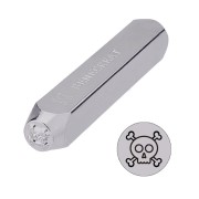Punzone 6 mm - Teschio e ossa incrociate x1
