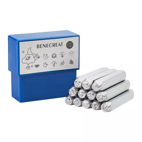 Set di punzoni 6 mm - Disegno della natura x12