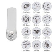 Set di punzoni 6 mm - Disegno della natura x12