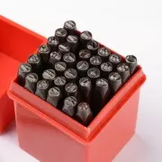 Set di punzoni 3 mm - Alfabeto maiuscolo e numeri da 0 a 8 x36