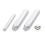 Set di punzoni da 2 mm, 4 mm e 6 mm - Cuore x3