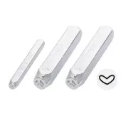 Set di punzoni da 2 mm, 4 mm e 6 mm - Cuore x3