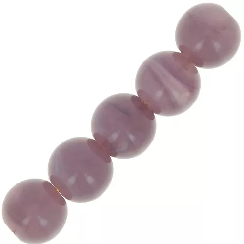 Perlina acrilico imitazione pietra 6 mm Viola Opal x10