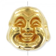 Testa di Budda mm. 20 Dorato con oro fino x1|raw }}