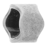 Passante ondulato per cordone 7,5 mm argentato brunito x1