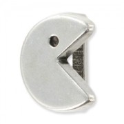 Passante 13x12 mm per laccetto da mm. 10 Placcatura argento antico x1