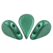 Perles en verre Amos® par Puca® 5x8 mm - Green Forest Metallic Mat x10g