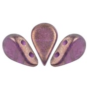 Perle di vetro Amos® di Puca® 5x8 mm - Halo Amethyst x10g