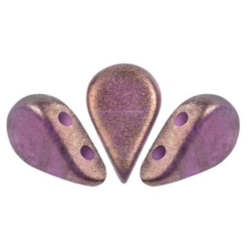Perle di vetro Amos® di Puca® 5x8 mm - Halo Amethyst x10g