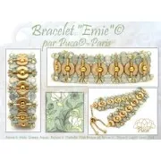 Perle di vetro Amos® di Puca® 5x8 mm - Halo Amethyst x10g