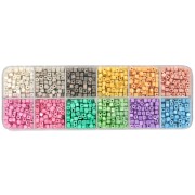 Assortimento di perle cubiche Preciosa Ornela 3,4x3,4 mm - Metallic x200g