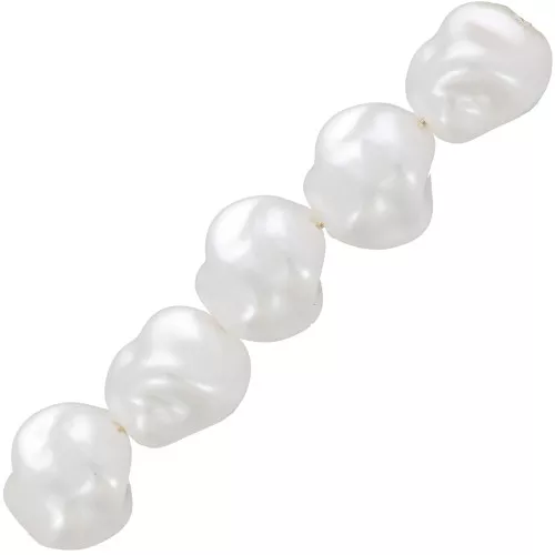 Perle barocche irregolari 10 mm imitazione perla d'acqua dolce - Bianco perlato x10