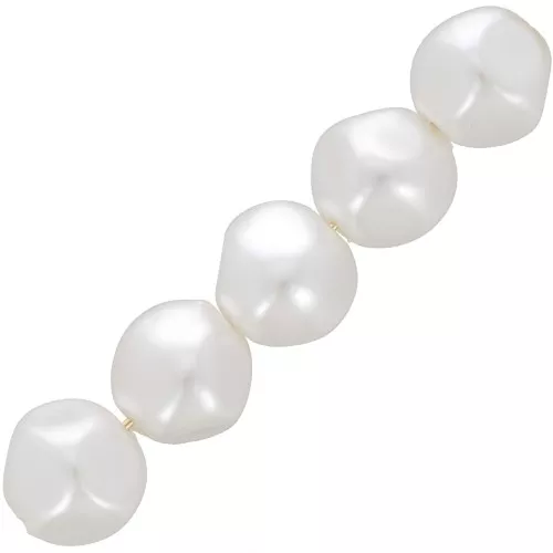 Perline barocche irregolari 8 mm imitazione perla d'acqua dolce - Bianco perlato x15
