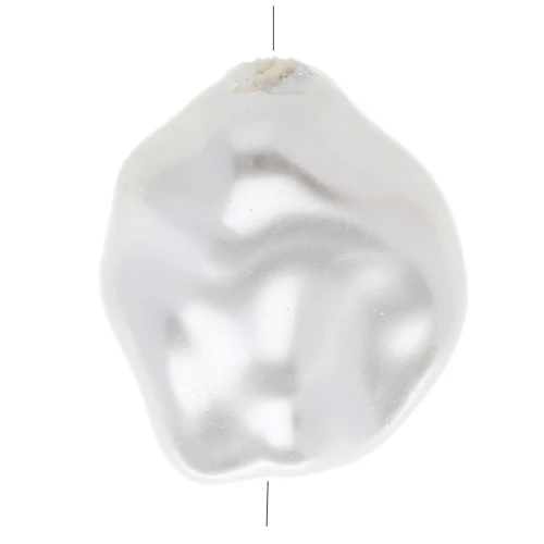 Perle irregolari barocche 12x10mm imitazione Perla d'acqua dolce Bianco x10