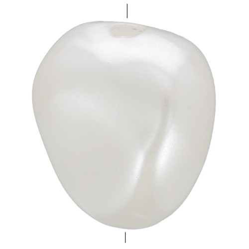 Perline irregolari barocche 11x10mm imitazione perla d'acqua dolce - Bianco perlato x10
