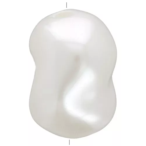 Perline barocche irregolari 16x14 mm imitazione perla d'acqua dolce - Bianco perlato x4