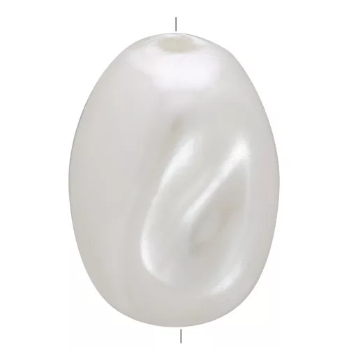Perle barocche irregolari 14x10 mm imitazione perla d'acqua dolce - Bianco perlato x4
