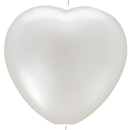 Perline cuore 15x16 mm imitazione perla d'acqua dolce - Bianco perlato x10