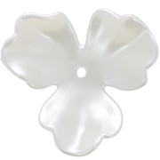 Pendenti a fiore 36 mm in plastica - Bianco perlato x10|raw }}