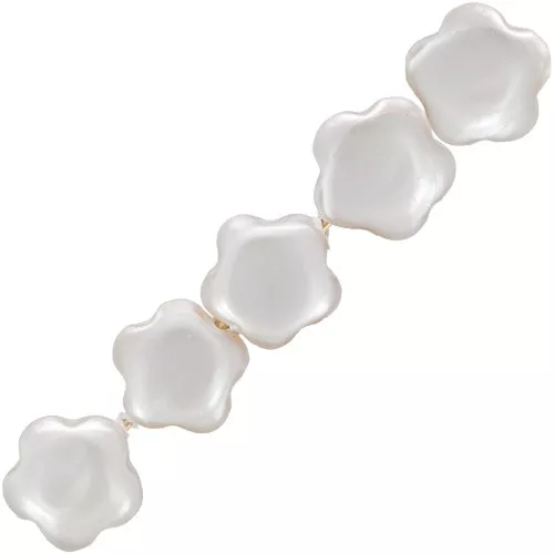 Perle di fiori di madreperla da 6 mm - Naturale x4