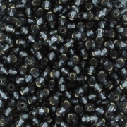 Perle di semi Preciosa 11/0 2 mm - Diamante nero rivestito d'argento x20g