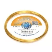 Filo di rame Craft Wire tondo 0.80 mm Placcato Oro x6 m