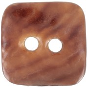 Bottone Madreperla quadrato mm. 12 Light Bronzo x1