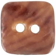 Bottone Madreperla quadrato mm. 12 Light Bronzo x1