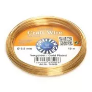 Filo di rame Craft Wire tondo 0.60 mm Placcato Oro x10 m