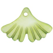 Zecchino foglia di ginkgo 12x17 mm in madreperla colorata - Verde x1|raw }}