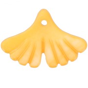 Zecchino foglia di ginkgo 12x17 mm in madreperla colorata - Sunshine Yellow x1|raw }}
