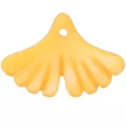 Zecchino foglia di ginkgo 12x17 mm in madreperla colorata - Sunshine Yellow x1