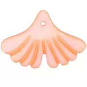 Zecchino foglia di ginkgo 12x17 mm in madreperla colorata - Arancione x1