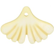 Zecchino foglia di ginkgo 12x17 mm in madreperla colorata - Giallo chiaro x1|raw }}