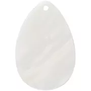 Pendente a goccia in madreperla 30x20 mm - Naturale x1