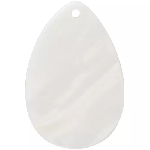 Pendente a goccia in madreperla 30x20 mm - Naturale x1