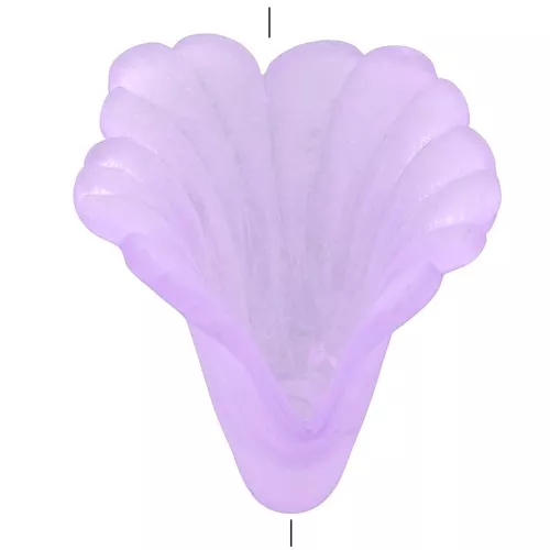 Fiore acrilico 17 mm - Viola smerigliato x1