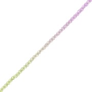 Perline tonde sfaccettate 2 mm - Tie and dye - Lilla - Verde - Cristallo x37cm|raw }}