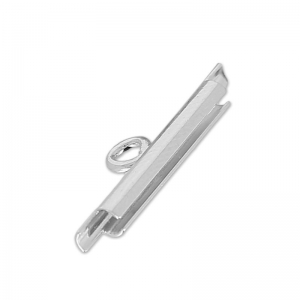 Terminale per tessitura di perline 15 mm rodiato x1