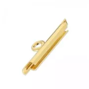 Terminale per tessitura di perline 15 mm dorato con oro fino x1