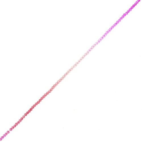 Perline tonde sfaccettate 3 mm - Tie and dye - Fucsia - Rosso - Nude x37cm