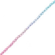 Perline rotonde sfaccettate 3 mm -Tie and dye - Azzurro - Rosa - Lilla x36cm|raw }}