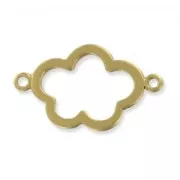 Separatore nuvola 2 anellini mm. 22 Dorato con oro fino satinato x1