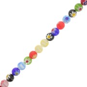 Perle di vetro rotonde Millefiori 10 mm - Multicolore x36cm|raw }}