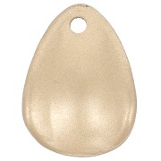 Zecchini petalo di fiore curvo da 18 mm in acrilico - dorato opaco x15