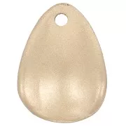 Zecchini petalo di fiore curvo da 18 mm in acrilico - dorato opaco x15