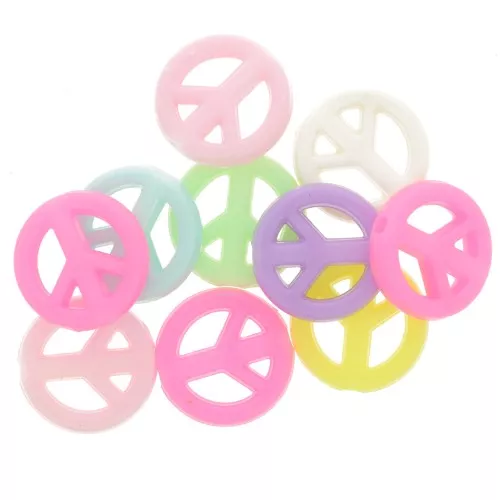 Assortimento di 10 perline tonde in acrilico da 16 mm