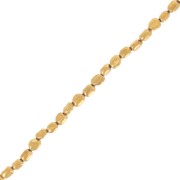 Perline irregolari 6 - 8 mm imitazione ematite - Golden x40cm|raw }}